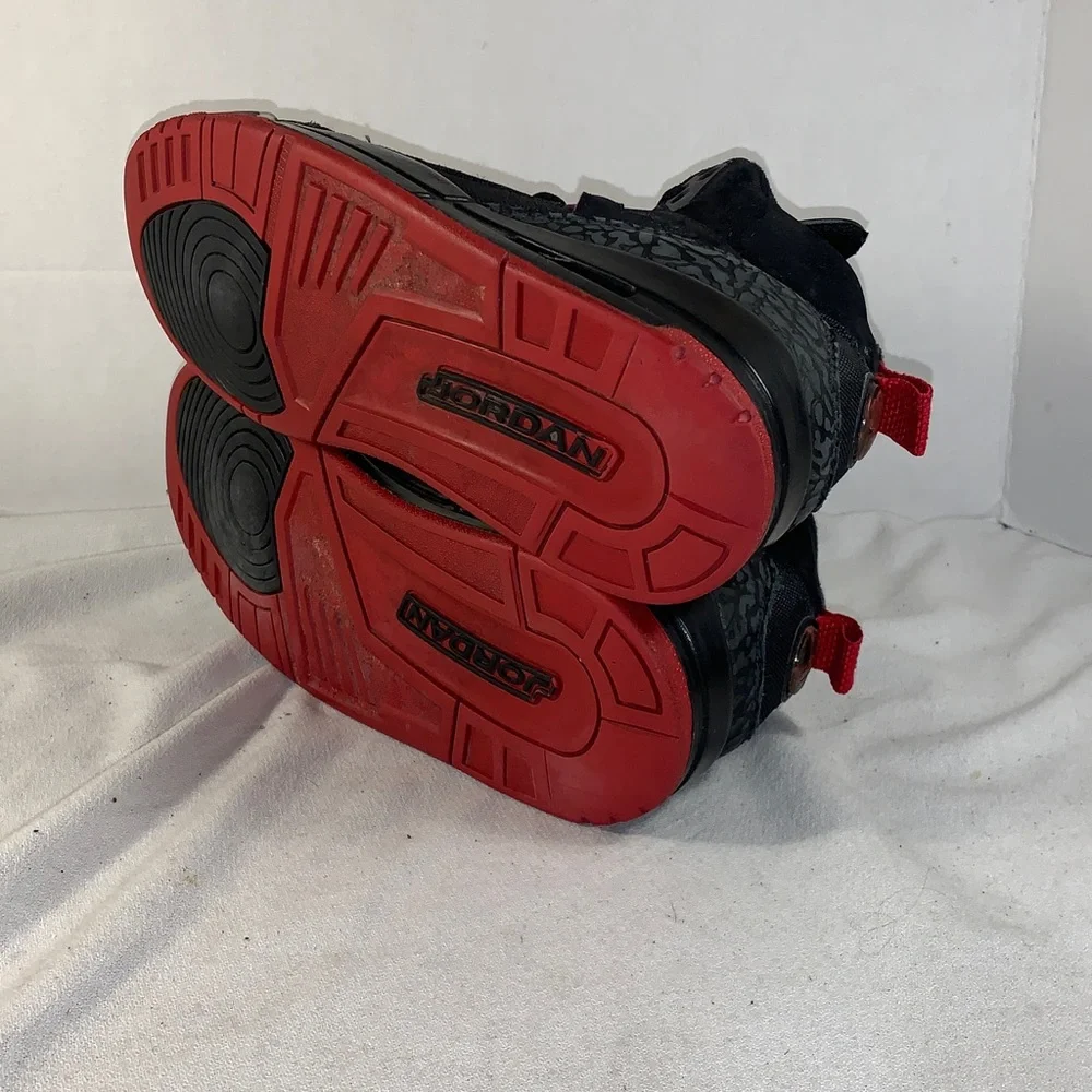 Men’s Air Jordan Spizike ‘Anthracite’ Black and Red High-Top Sneakers